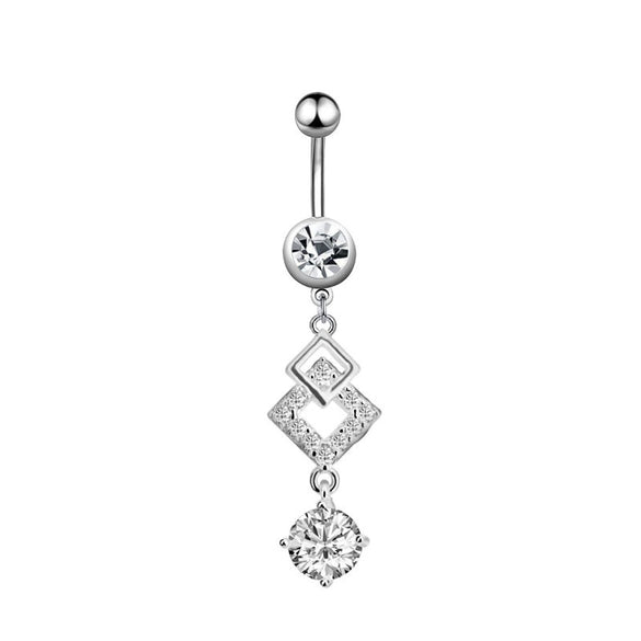 New Belly Button Ring Creative Exquisite Zircon Belly Button Nail Piercing Jewelry