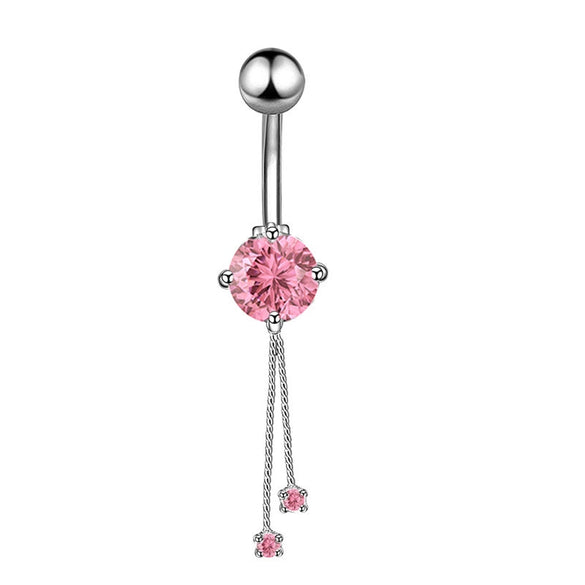 New Belly Button Ring Creative Exquisite Zircon Belly Button Nail Piercing Jewelry
