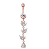 New Belly Button Ring Creative Exquisite Zircon Belly Button Nail Piercing Jewelry