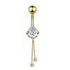 New Belly Button Ring Creative Exquisite Zircon Belly Button Nail Piercing Jewelry