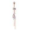 New Belly Button Ring Creative Exquisite Zircon Belly Button Nail Piercing Jewelry