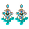 New Bohemian Color Diamond Flower Female Earrings Personality Accessories Wholesale