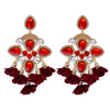 New Bohemian Color Diamond Flower Female Earrings Personality Accessories Wholesale