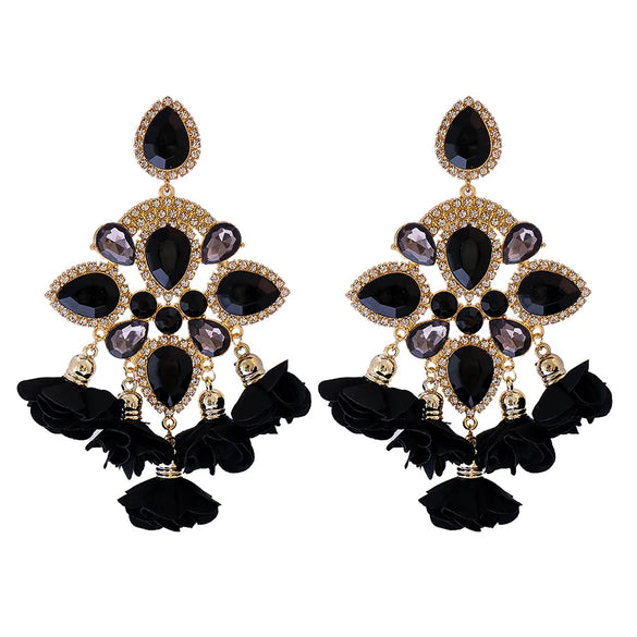 New Bohemian Color Diamond Flower Female Earrings Personality Accessories Wholesale