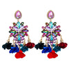 New Bohemian Color Diamond Flower Earrings Personalized Wholesale