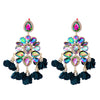 New Bohemian Color Diamond Flower Fearrings Personalized Jewelry Wholesale
