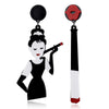 New Cigarette Ladies Acrylic Asymmetric Earrings Earrings Funny Creative Fashion Earrings Female
