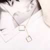 New Clavicle Chain Creative Retro Simple Geometric Square Pendant Necklace Temperament Sweater Chain Women
