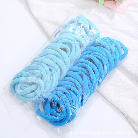 New Color Matching Towel Ring Seamless Color Rubber Band Hair Ring Hair Rope Korean Version Of 50 A Pack