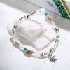 New Conch Rice Beads Yoga Anklet Bracelet Beach Starfish Pendant Shell Crystal Beads Foot Ornaments