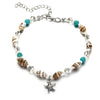 New Conch Rice Beads Yoga Anklet Bracelet Beach Starfish Pendant Shell Crystal Beads Foot Ornaments