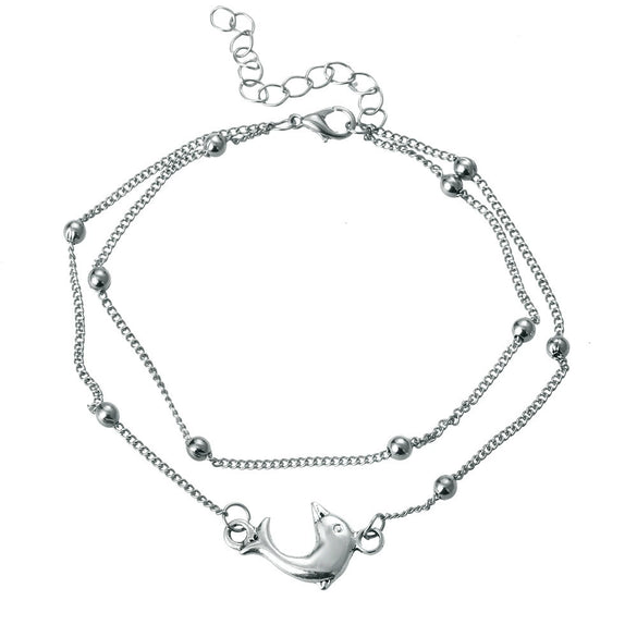 New Conch Rice Beads Yoga Anklet Bracelet Beach Starfish Pendant Shell Crystal Beads Foot Ornaments