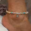 New Conch Rice Beads Yoga Anklet Bracelet Beach Starfish Pendant Shell Crystal Beads Foot Ornaments