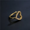 New Copper Micro-inlaid Zircon Hollow Heart Ear Clip