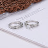 New Couple Two-Piece Big Zircon Ring Environmental Protection Copper Diamond Bridal Wedding Ring