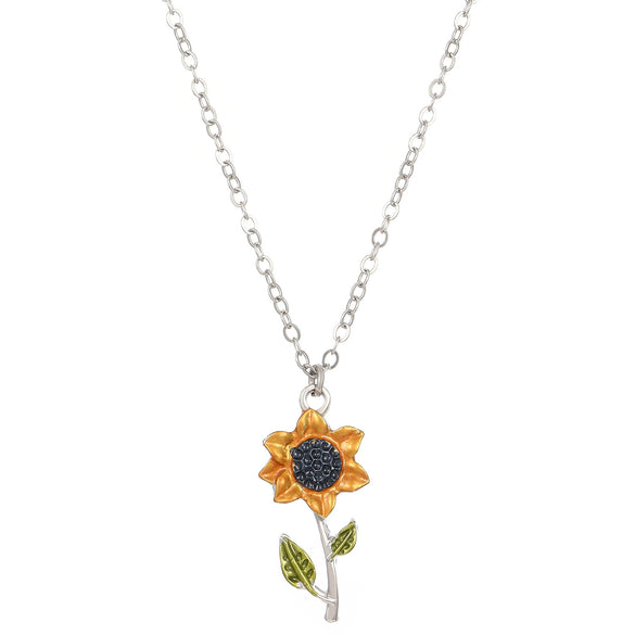 New Creative Jewelry  Jewelry Pearl Sunflower Necklace Female Elegant Fashion Sunflower Pendant
