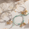 New Creative Stainless Steel Bracelet For Girls With Ceramic Conch And Titanium Steel Pendant Ins Style Nature Animal Zodiac Shape Electroplating Hand Jewelry
