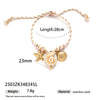New Creative Stainless Steel Bracelet For Girls With Ceramic Conch And Titanium Steel Pendant Ins Style Nature Animal Zodiac Shape Electroplating Hand Jewelry
