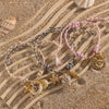 New Creative Stainless Steel Bracelet For Girls With Ceramic Conch And Titanium Steel Pendant Ins Style Nature Animal Zodiac Shape Electroplating Hand Jewelry