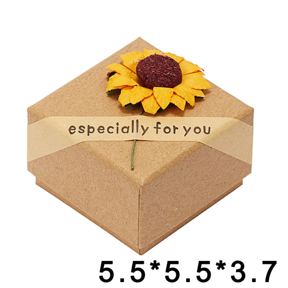 Sunflower Necklace Alloy Simple Plant Flowers Design Electroplating Treatment Process Couple Gift