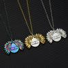 Sunflower Necklace Alloy Simple Plant Flowers Design Electroplating Treatment Process Couple Gift