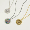 Sunflower Necklace Alloy Simple Plant Flowers Design Electroplating Treatment Process Couple Gift