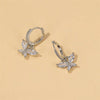 Fashion Butterfly Plating Copper Artificial Gemstones Earrings