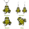 New Cute Cute Pet Jewelry Opal Cute Frog Earrings Elastic Ring Exquisite Toad Sweater Chain Wholesale Gooddiy