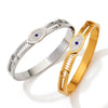 New Diamond Devil's Eye Stainless Steel Bracelet With Electroplating Original Design Exquisite Non Fading For Girlfriends