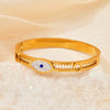 New Diamond Devil's Eye Stainless Steel Bracelet With Electroplating Original Design Exquisite Non Fading For Girlfriends