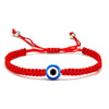 New Evil Eye Blue Eye Bracelet With Red Rope For Unisex Featuring Simple And Geometric Style Creative Palm And Two Round Beads Design