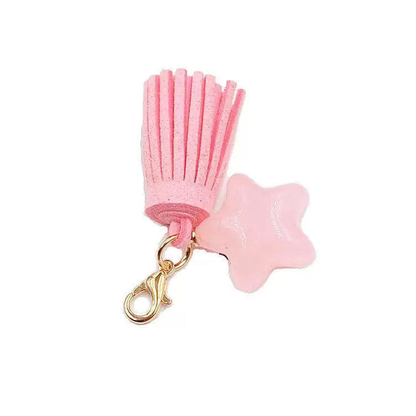 New Fashion Candy Color Acrylic Fivepointed Star Tassel Mobile Phone Shell Jewelry Accessories Semimanual