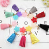 New Fashion Candy Color Acrylic Fivepointed Star Tassel Mobile Phone Shell Jewelry Accessories Semimanual