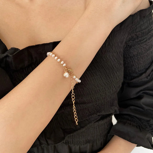 Simple Style Geometric No Inlaid Alloy Wholesale Bracelets