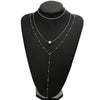 New Fashion Explosions Multinational Multilayer Clavicle Neck Chain Women's Suit Crystal Pendant Threelayer