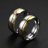 New Fashion Geometric Inlaid Zircon Stainless Steel Ring Wholesale Gooddiy