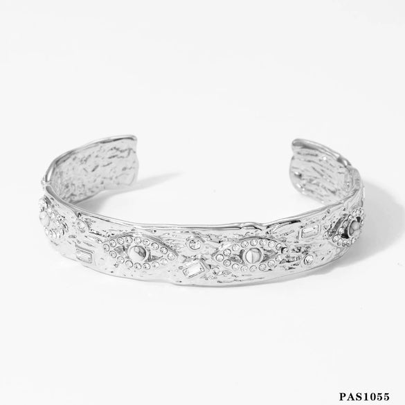 New Fashion Open Stainless Steel Bracelet With Geometric Design And Electroplating Treatment Simple Personality All Match Trendy Niche Design