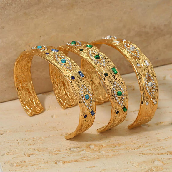 New Fashion Open Stainless Steel Bracelet With Geometric Design And Electroplating Treatment Simple Personality All Match Trendy Niche Design