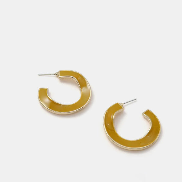 New Fashion S925 Silver Needle Colorful Dripping Alloy Earrings Fashion Generous C-Shaped Earrings Wholesale