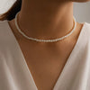 New Fashion Simple Pearl Clavicle Chain Temperament Beach Pearl Neckband Short Necklace