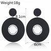 New Fashion Vinyl Record Round Earrings Simple Earrings