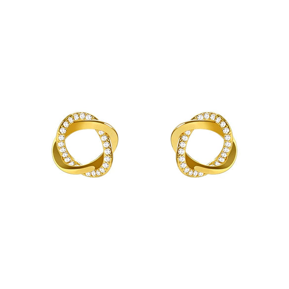 2021 New Fashionable Elegant Women's Silver Electroplated Geometric Earrings