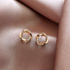 2021 New Fashionable Elegant Women's Silver Electroplated Geometric Earrings