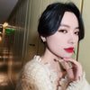 2021 New Fashionable Elegant Women's Silver Electroplated Geometric Earrings