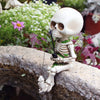 New Fishing Skull Ornaments Creative Resin Skull Decorative Statue Courtyard Garden Landscape Crafts