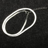 New Flat Snake Bone Chain Bare Chain Simple Silver Collar Short Clavicle Blade Chain Men And Women Jewelry