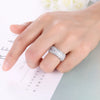 New Full Diamond Ring Fashion Copper Ring Gem Popular Circle Of Long Square Super Flash Zircon Jewelry