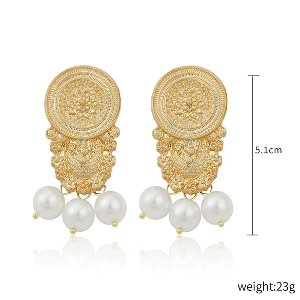 New Personality Exaggerated Resin Earrings Big Alloy Earrings Fashion Creative Retro Earrings Earrings