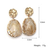 New Personality Exaggerated Resin Earrings Big Alloy Earrings Fashion Creative Retro Earrings Earrings