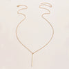 New Popular Simple Metal Chain Vertical Stick Necklace Geometric Long Sweater Chain For Women